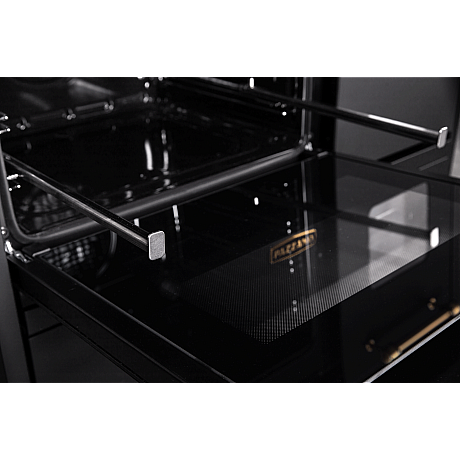 Pazzano -  Gasspis Cuore 90 cm (2 ovens) (Svart/Borstad mässing)