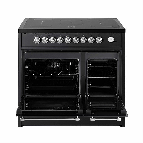 Pazzano -  Induktionsspis Cuore 90 cm, Svart/Inox