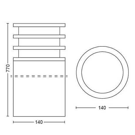 Philips Hue - White Lucca-stolpe för utomhusbruk