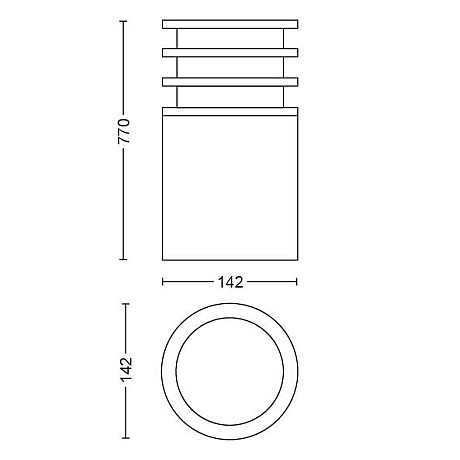 Philips Hue - White Lucca-stolpe för utomhusbruk