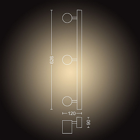 Philips Hue - White ambiance Adore spotlight för badrum - 3st spotlights