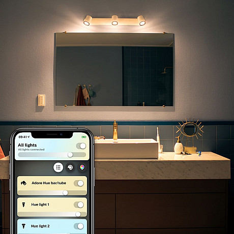 Philips Hue - White ambiance Adore spotlight för badrum - 3st spotlights