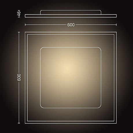 Philips Hue - White ambiance Aurelle kvadratisk panelbelysning