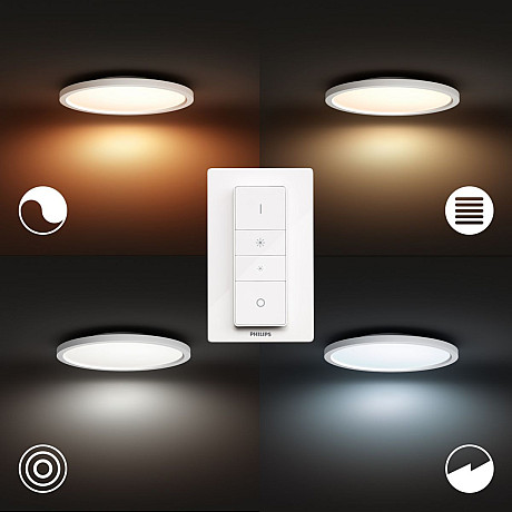Philips Hue - White ambiance Aurelle Hue rund panelbelysning