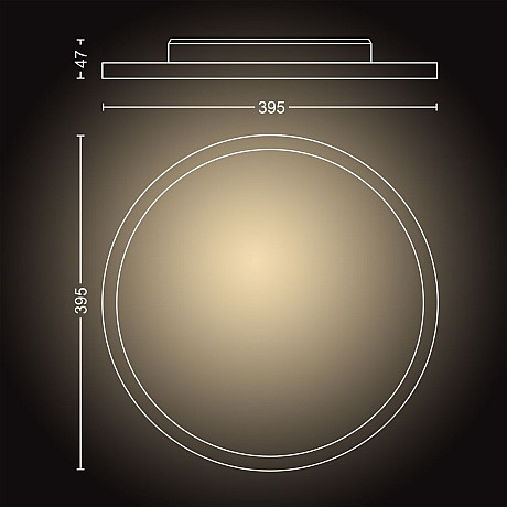 Philips Hue - White ambiance Aurelle Hue rund panelbelysning