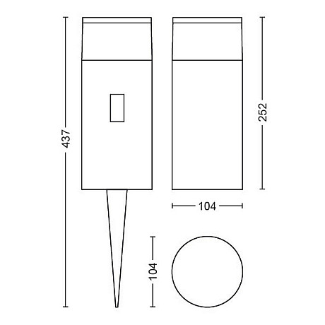 Philips Hue - Calla pedestal anthracite 1x8W SELV - extension