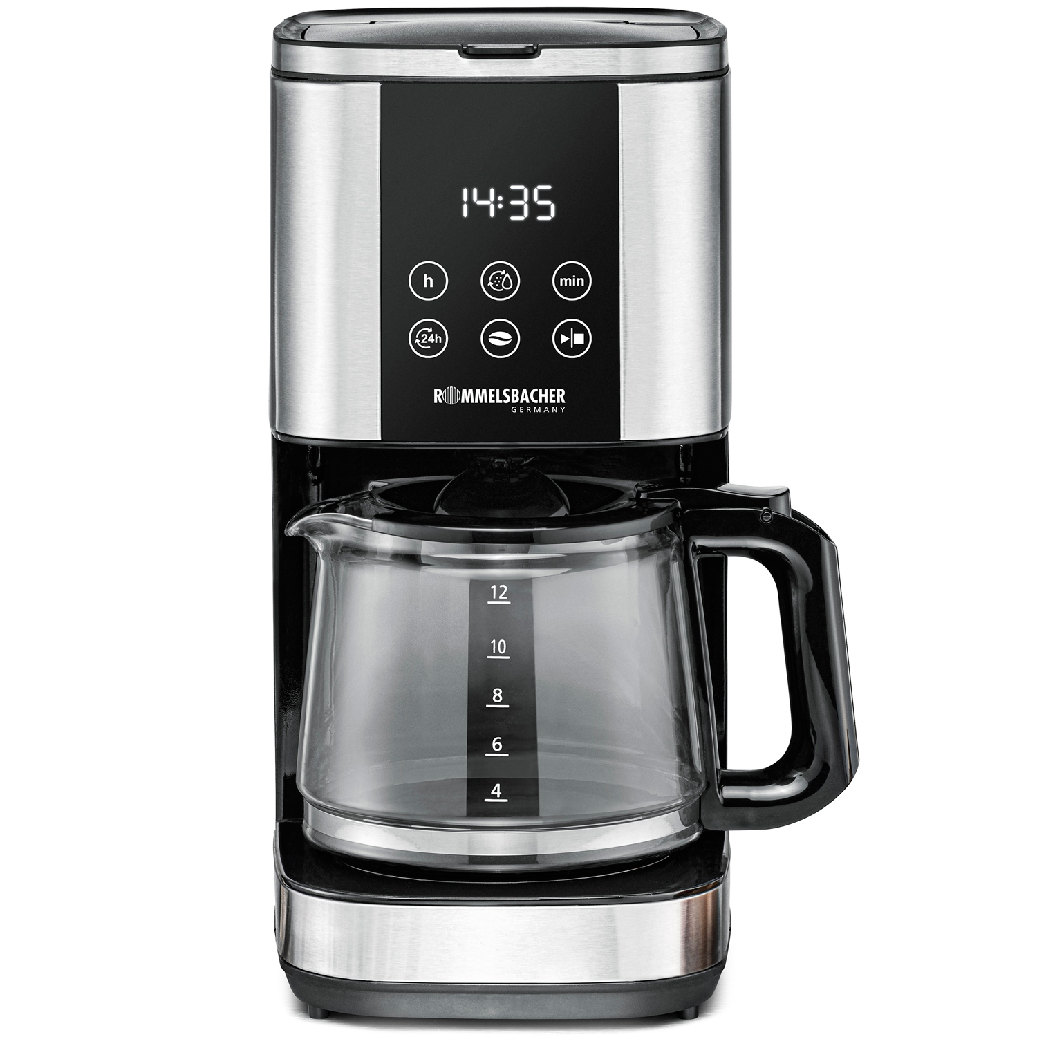 Rommelsbacher kaffebryggare fkm 1000 - med timer, rostfritt