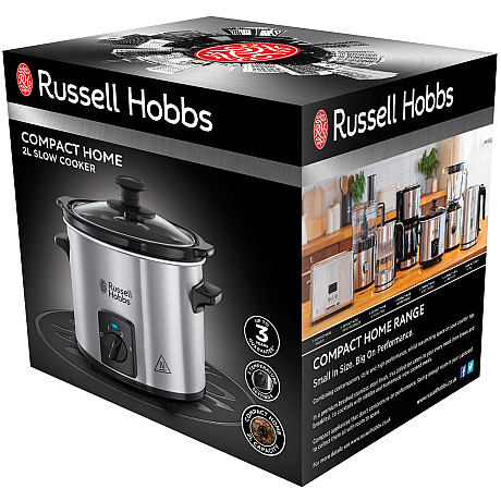 Russell Hobbs - Rostfri - Keramisk gryta & 3 värmelägen