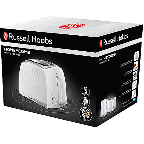 Russell Hobbs - Vit - två fack med variabel rostning och smulbricka
