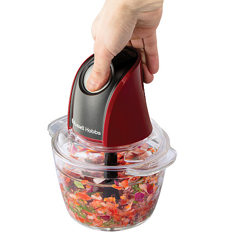 Russell Hobbs - Röd - 1L glasskål & Diskmaskinsäker