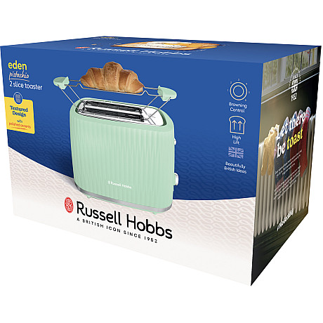 Russell Hobbs - Grön - två fack med rostning 1-6 och smulbricka