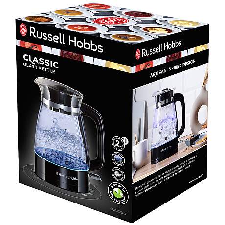 Russell Hobbs - Svart - Glasdesign 1,7 L och blå belysning