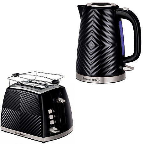 Russell Hobs - Vattenkokare 1,7L + Brödrost - Svart