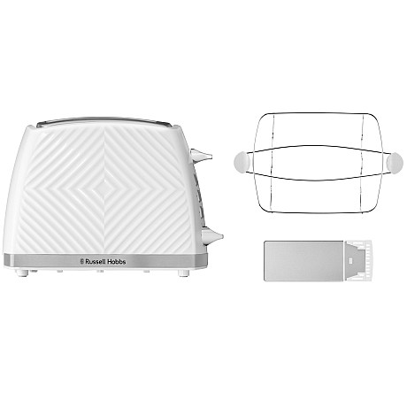Russell Hobbs - Vit - två fack med smulbricka