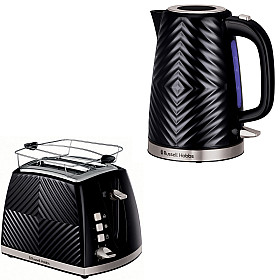 Paket Russell Hobs - Vattenkokare 1,7L + Brödrost - Svart