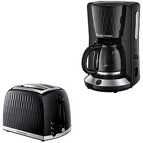 Russell Hobs - Kaffebryggare + Brödrost - Svart