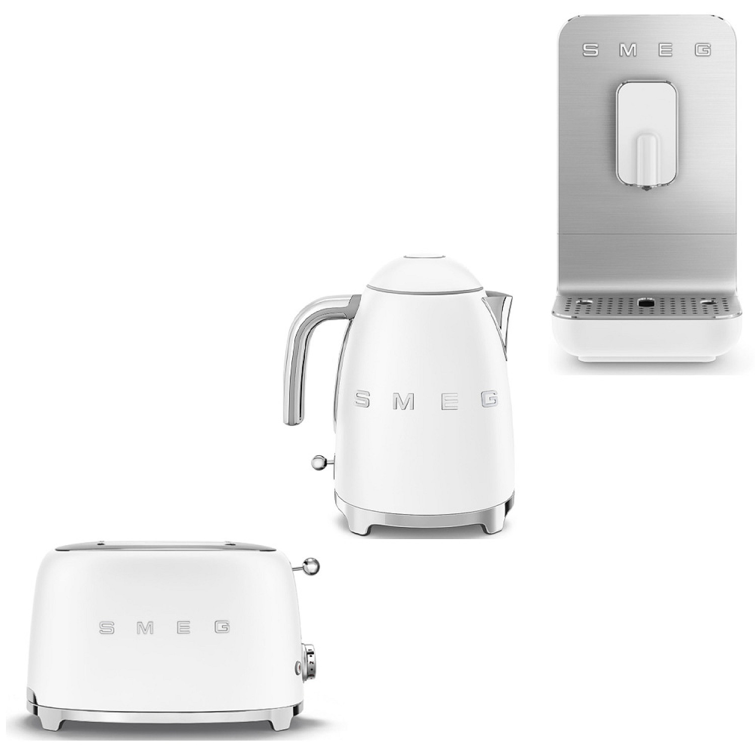 Smeg paket barista & breakfast set - mattvit med 50's style