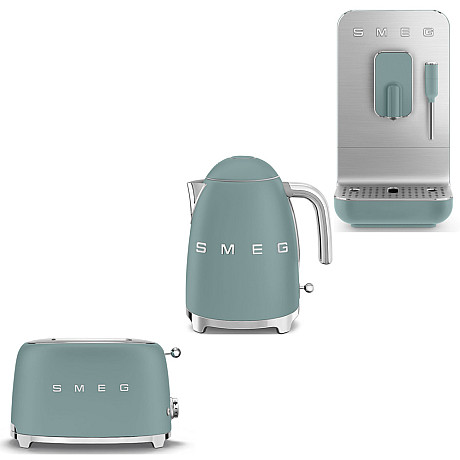 Smeg - Barista & Breakfast Set - Emerald Green med 50's Style
