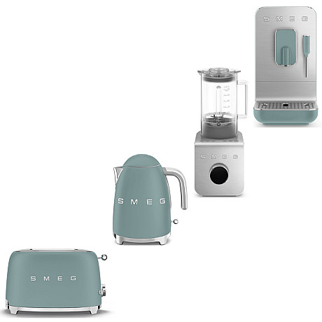 Smeg - Allt i ett Morgonpaket - Emerald Green med 50's Style