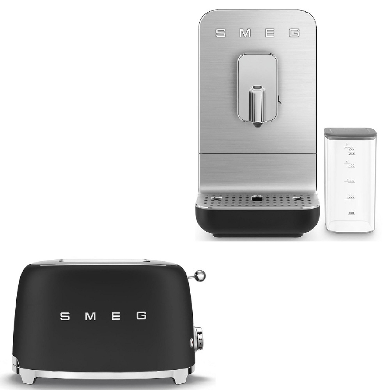 Smeg paket barista premium paketet - mattsvart med 50's style