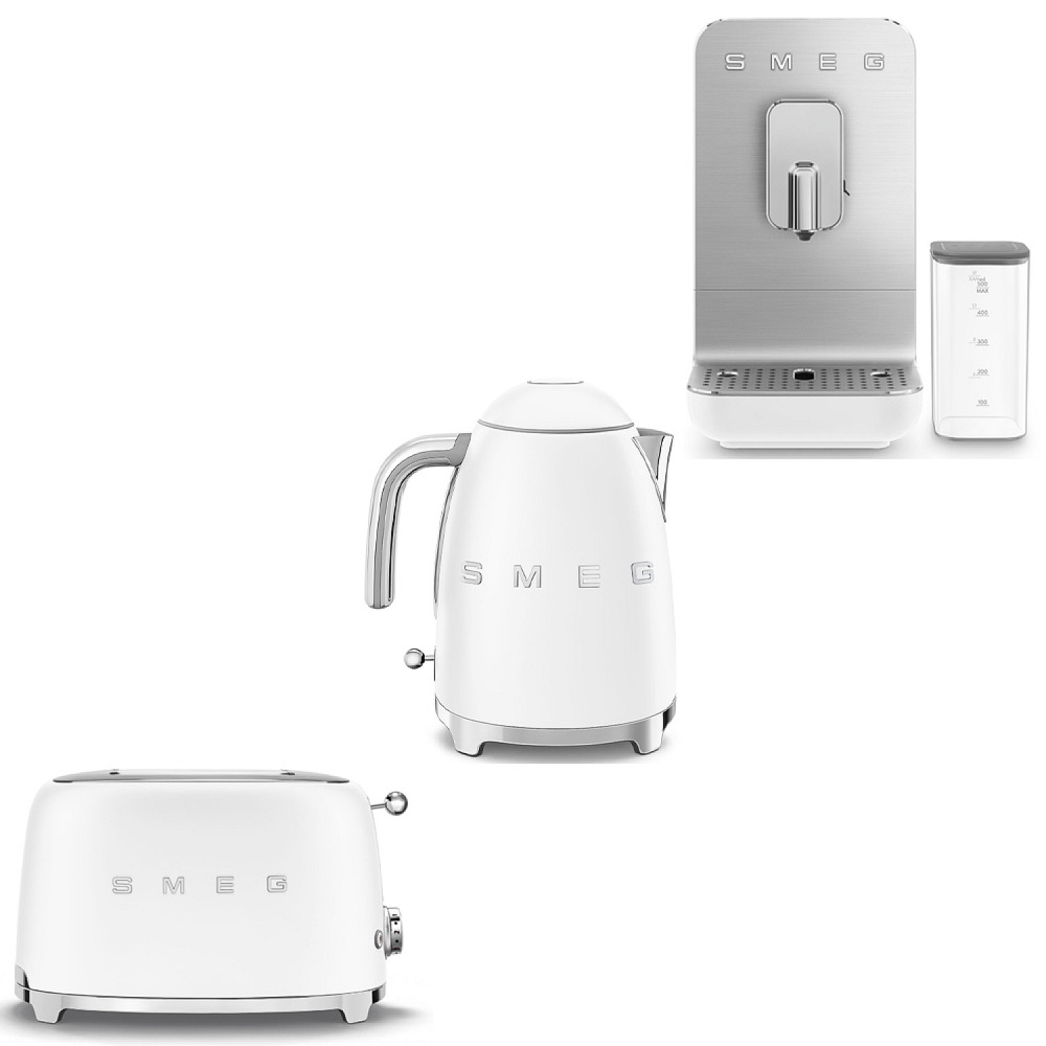 Smeg paket espresso, toast & te - mattvit med 50's style