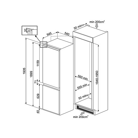 Smeg - C8194TNE - Integrerad