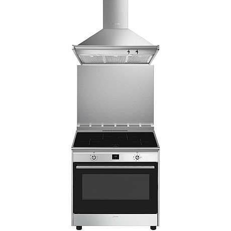 Smeg - CG90CIXT-KITC9X91-KD90HXE - induktionsspis 90 cm, stänkskydd & fläkt Smeg - CG90CIXT-KITC9X91-KD90HXE - induktionsspis 90 cm, stänkskydd & fläkt