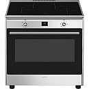 Smeg - CG90CIXT-KITC9X91-KD90HXE - induktionsspis 90 cm, stänkskydd & fläkt Smeg - CG90CIXT-KITC9X91-KD90HXE - induktionsspis 90 cm, stänkskydd & fläkt