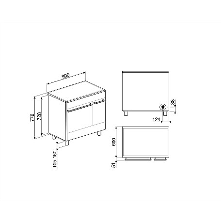 Smeg - CG92IANT10 - Termoventilerad & Ångrengöring