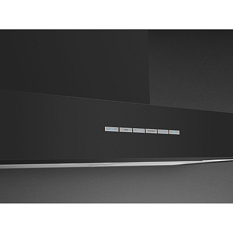 Smeg - Antracitfärgad 90cm induktionsspis med stänkskydd och köksfläkt