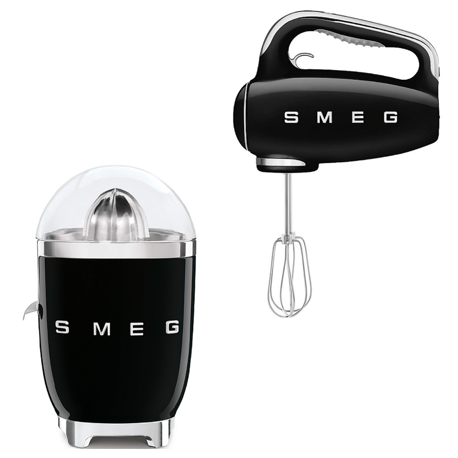 Smeg paket juice & mix - svart h&ouml;gblank med 50's style