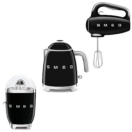 Smeg - Fresh Morning - Svart med 50's Style