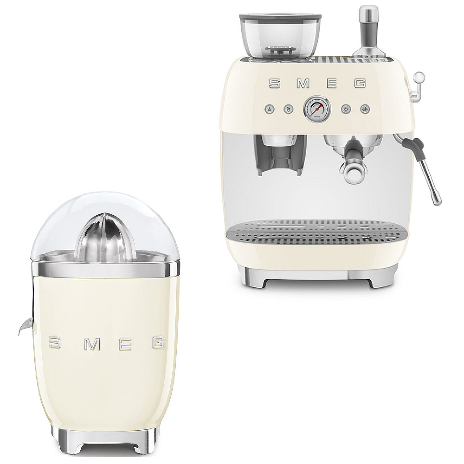 Smeg paket espresso & citrus - creme med 50's style