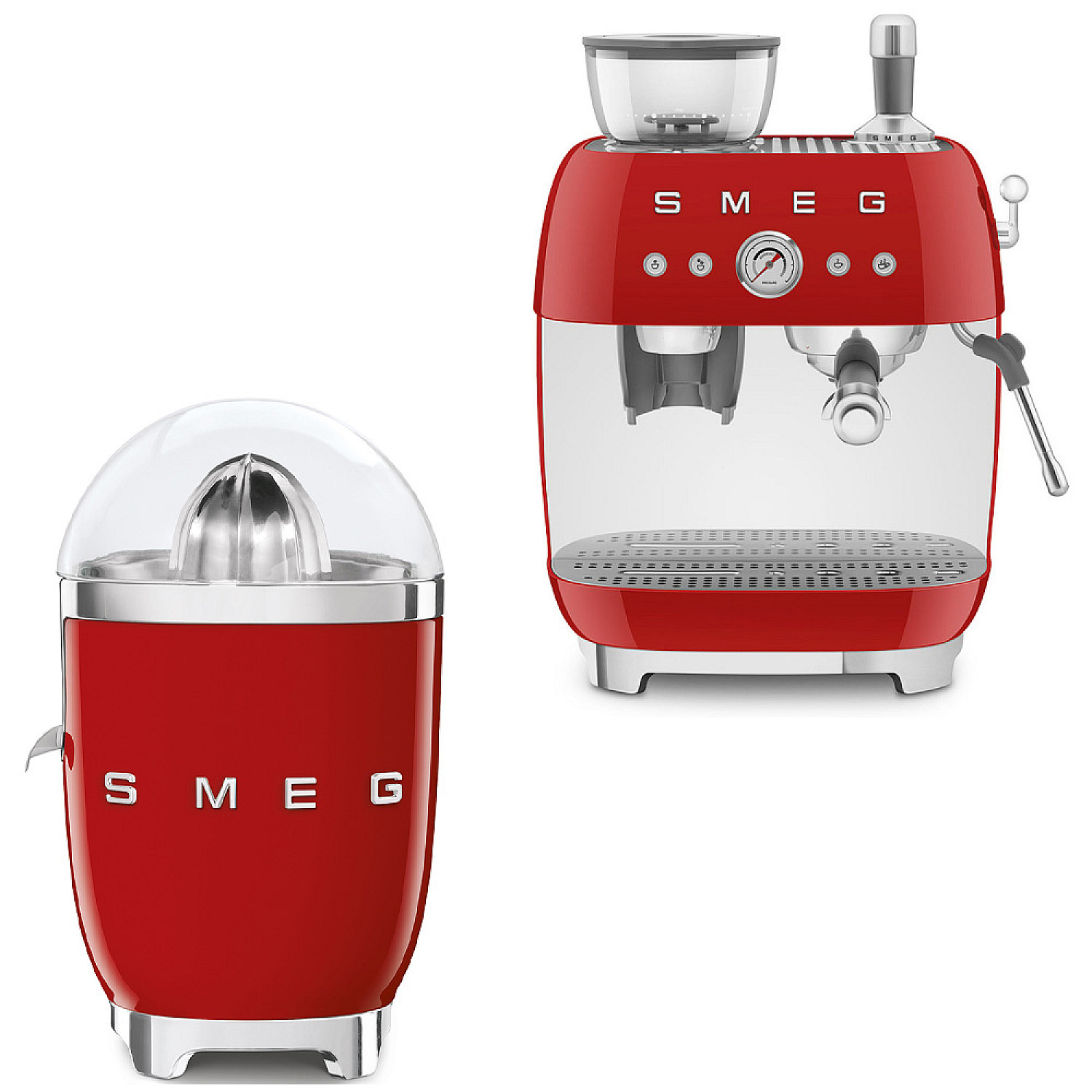 Smeg paket espresso & citrus - r&ouml;d med 50's style