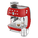 Smeg - Espresso & Citrus - Röd med 50's Style