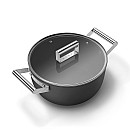 Smeg - Keramisk Gryta 24 cm Non-Stick, Svart