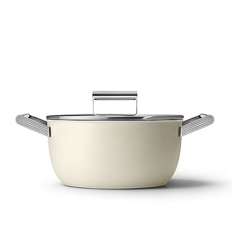 Smeg - Keramisk Gryta 24 cm Non-Stick, Creme