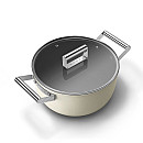 Smeg - Keramisk Gryta 24 cm Non-Stick, Creme