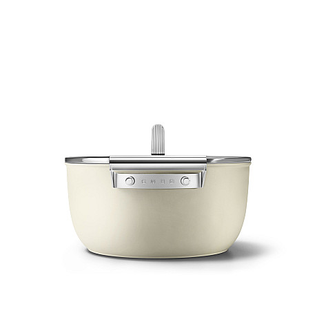 Smeg - Keramisk Gryta 24 cm Non-Stick, Creme