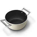 Smeg - Keramisk Gryta 24 cm Non-Stick, Creme
