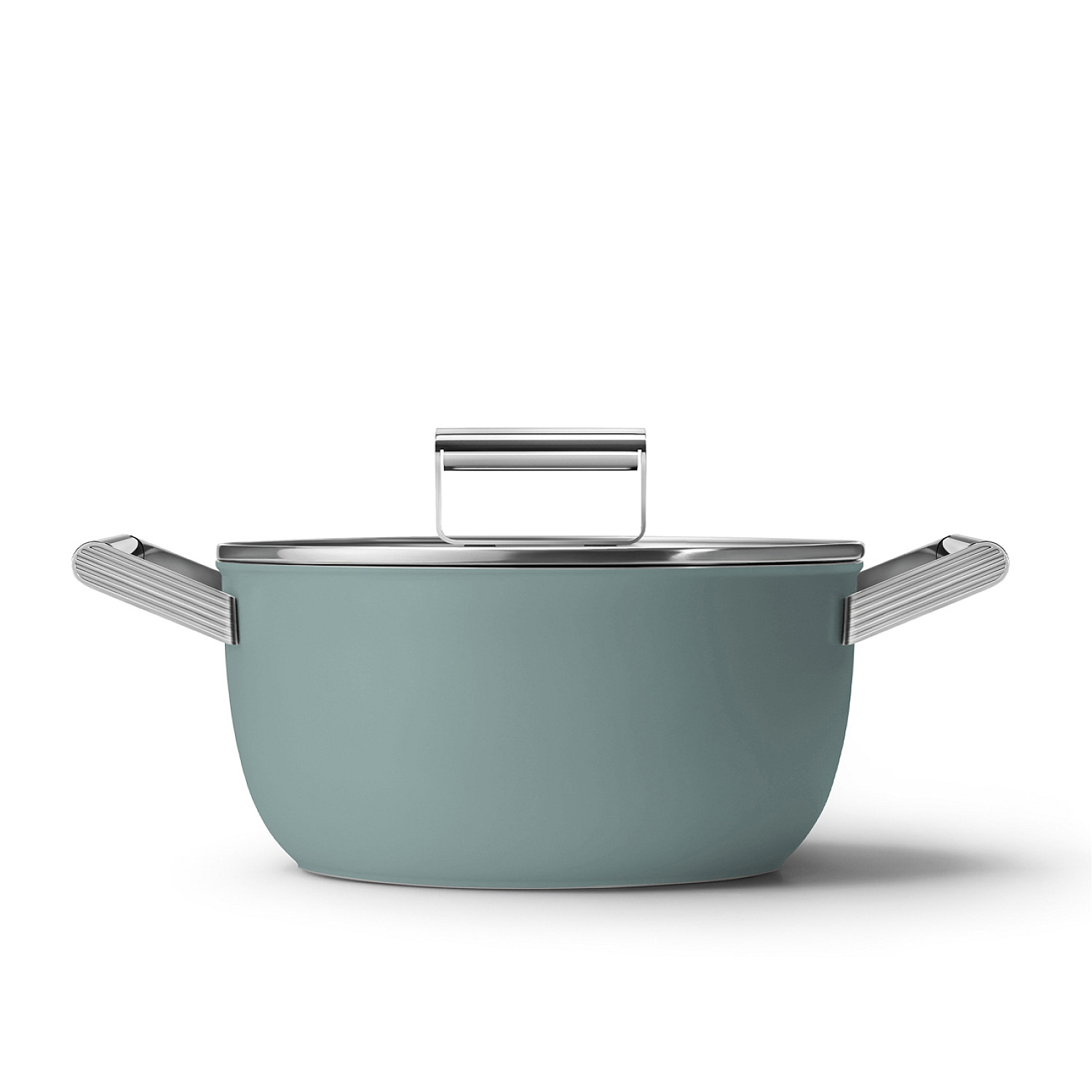 Smeg kokk&auml;rl keramisk gryta 24 cm non-stick, emerald green