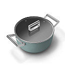 Smeg - Keramisk Gryta 24 cm Non-Stick, Emerald Green