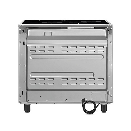 Smeg - Rostfri, 90cm, induktionsspis med dubbelugn, stänkskydd och fläkt