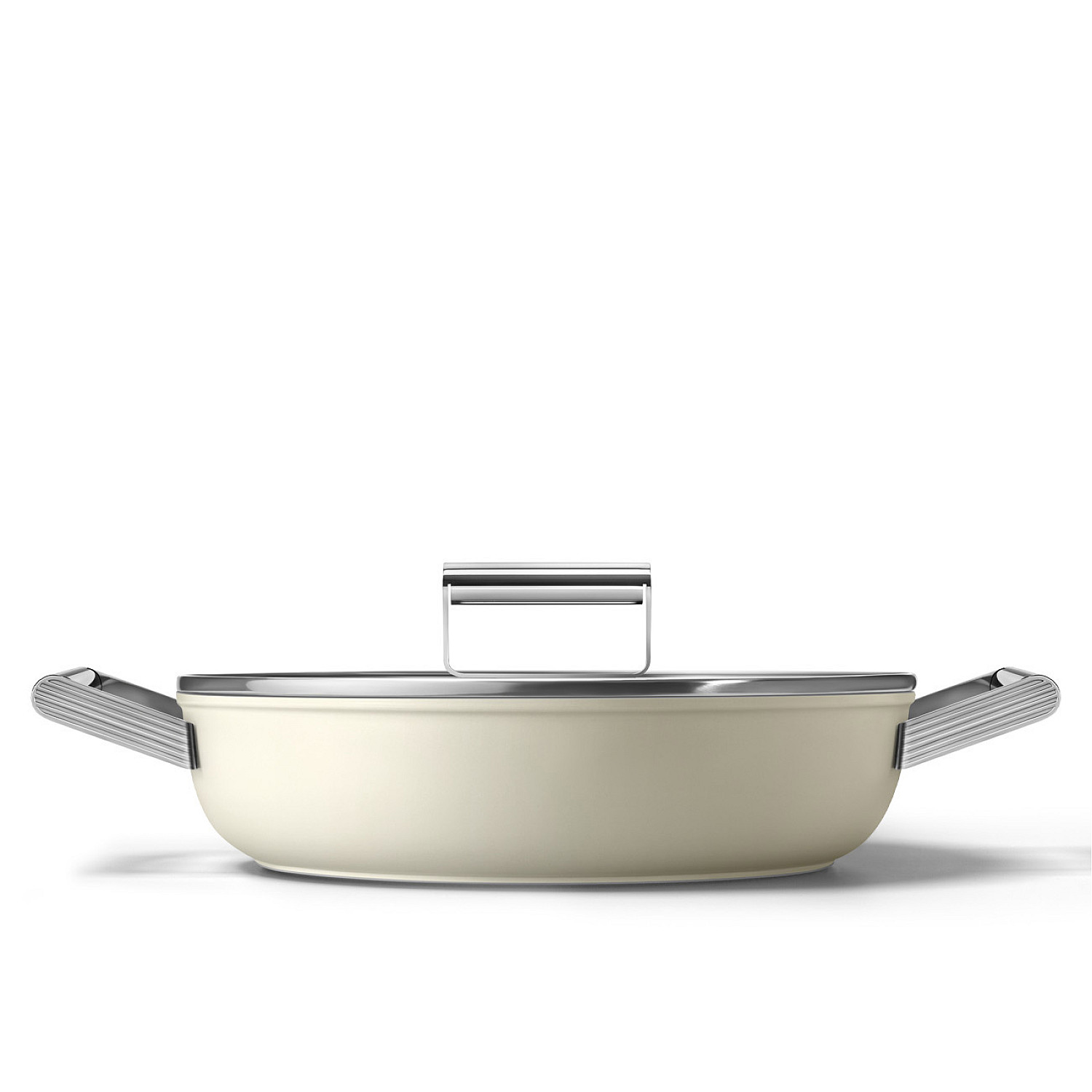 Smeg traktörpanna keramisk traktörpanna 28 cm non-stick, creme