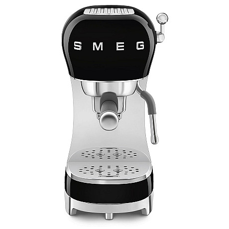 Smeg - Espresso & Mjölk - Svart högblank med 50's Style