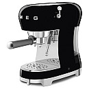 Smeg - Espresso & Mjölk - Svart högblank med 50's Style