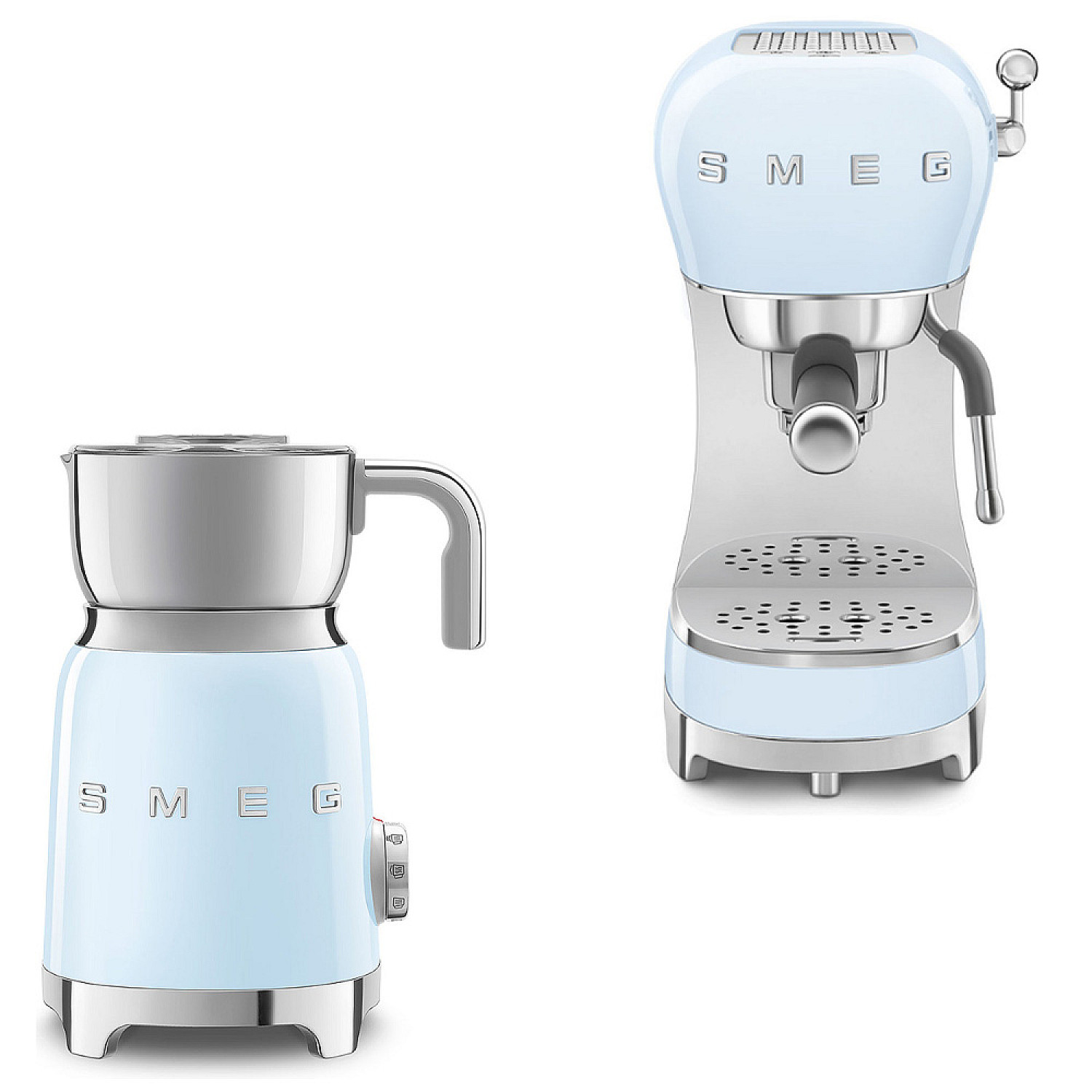 Smeg paket espresso & mj&ouml;lk - pastellbl&aring; med 50's style