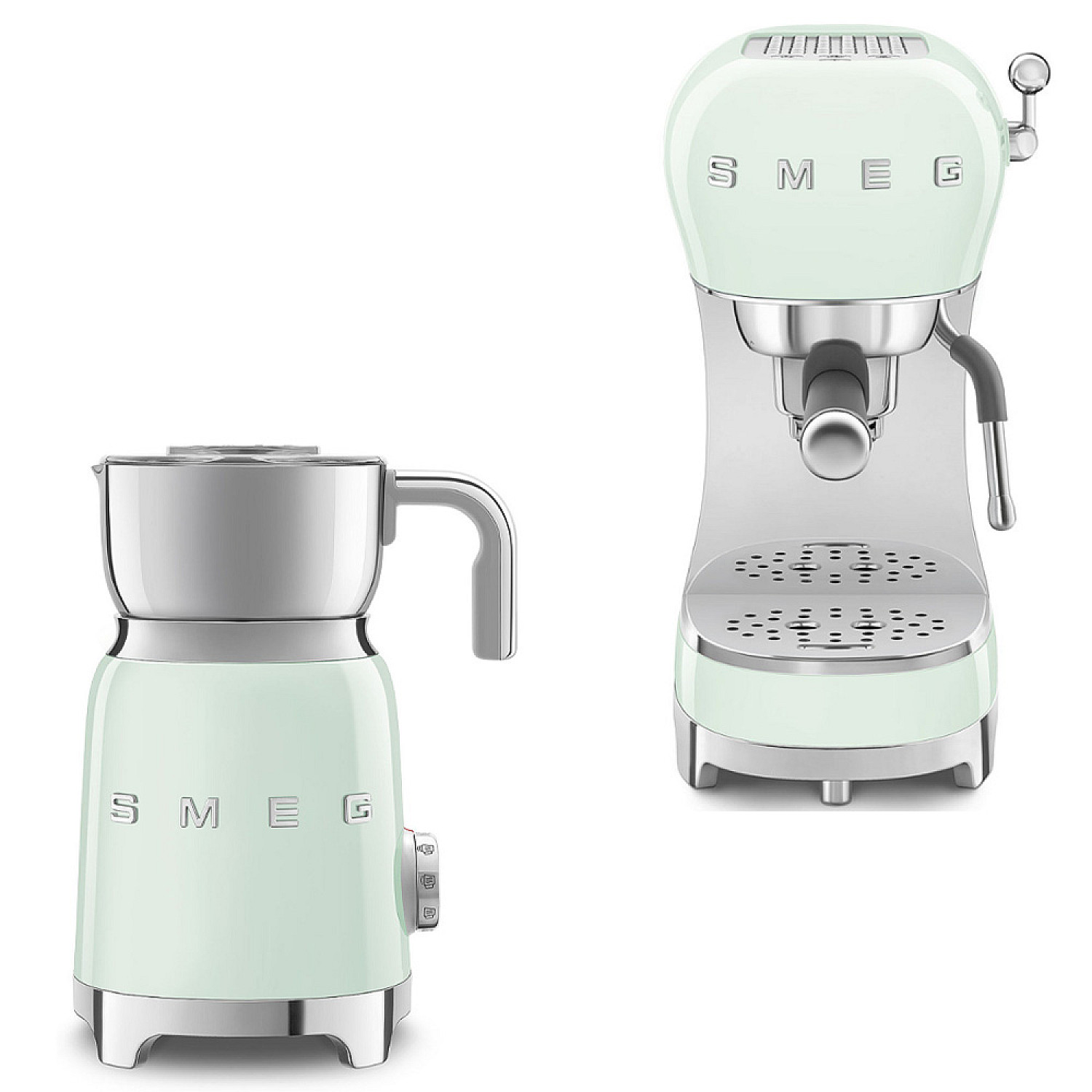 Smeg paket espresso & mj&ouml;lk - pastellgr&ouml;n med 50's style