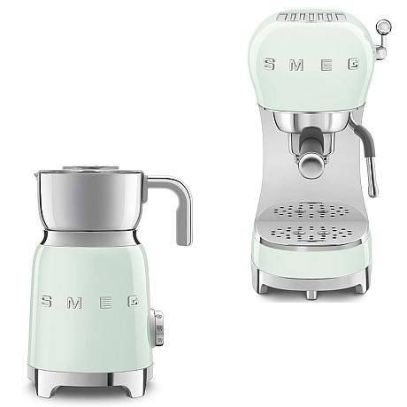 Smeg - Espresso & Mjölk - Pastellgrön med 50's Style