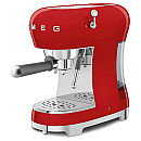 Smeg - Espresso & Mjölk - Röd med 50's Style